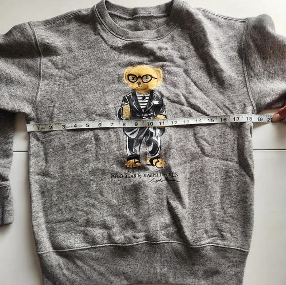 Polo Ralph Lauren Polo Bear Sweatshirt - Grey Heather - Distinguished Bear Small - Picture 5 of 6